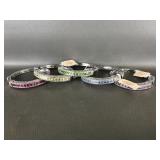Kirks Folly Rainbow Silver Tone Bangle Bracelets