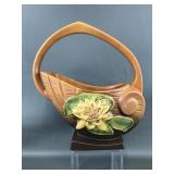 Roseville Art Pottery Basket Planter 'water Lily\'