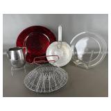 Vtg Continental Hammered Aluminum, Pyrex &