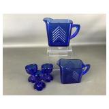 Vtg Rosso Eyewash Cups & Hazel Atlas Pitchers