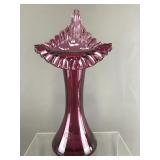 Vtg Fenton Art Glass Jack In The Pulpit Vase