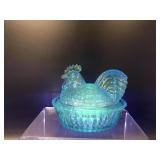 Manganese Glow Westmoreland Hen On Nest Glass