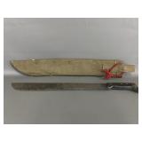 Vtg Wwii Era Collins & Co Legitimus Machete&case