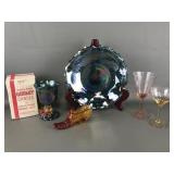 Carnival Vintage Indiana Glass Fruit Bowl & Depres