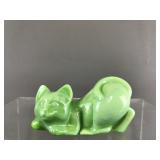 Fenton Chameleon Cat Glass Figurine, With Box