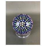Vintage Perthshire Paperweight W Stand