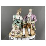 Antique Capodimonte Porcelain Victorian Couple