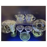 Manganese Glow Fostoria Chintz Etched Glassware