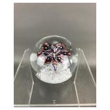 Murano Glass Art Hand-blown Paperweight Flower