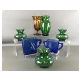 Hazel Atlas Cobalt Creamer & More