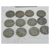 Set of 12 Buffalo Nickels
