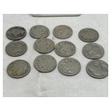 Set of 12 Buffalo Nickels