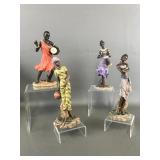 Vtg Polyresin Africana Women Figurines
