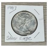 1987 Silver American Eagle 1oz Fine Silver