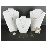 Vtg Avon, Tiger Eye Heart Necklace & More
