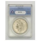 1921-D Morgan Silver $1 Dollar ANACS AU53