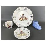 Vtg Old Ivory Syracuse China Nursery Rhymes Plate&