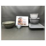 Vtg Melamine Mixing Bowl & Kitchen Supplies