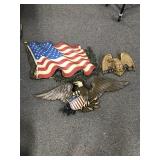 1970 Burwood Products 3d Wall American Flag &