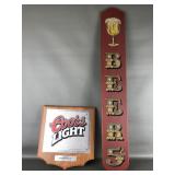 Vtg Yorkraft Wooden Beer 5c Sign & Coors Sign