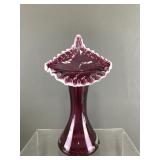 Fenton? Jack-in-the-pulpit Cranberry Vase