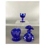 Vtg Cobalt Rosso Eyewash Cup & More Glass