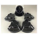 Black Amethyst Glass Coaster Ashtrays