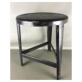 Vtg Industrial Style Metal Stool