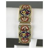 Vintage Micro Mosaic Paneled Bracelet