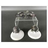 .925 Tested Sterling Silver Spoon Bracelet & Rings