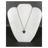 .925 Sterling Silver Heart Necklace
