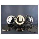Vintage-style Gold-toned Charger Plates