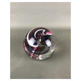Signed Lynn D. Dinning Glass Paperweight