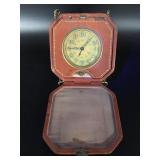Vintage Radium?glowing Travel Alarm Art Deco Clock