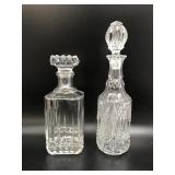 Vintage Crystal Glass Whiskey Decanters