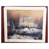 Thomas Kinkade Victorian Christmas Ii Print W Coa