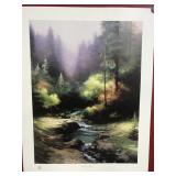Thomas Kinkade Creekside Trail Limited Print W Coa