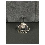.925 Sterling Silver Armadillo Texas Pendant