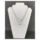 Sterling Silver 3 Layered Necklace