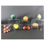 Vintage Carved Alabaster Stone Fruit
