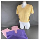 Vtg Pastel Knitted Blouses