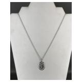 Sterling Silver .925 Rose Pendant