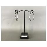 Signed 14k Jcm Hoop Earrings