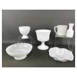 Assorted Milk Glass