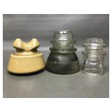 Vintage Glass & Ceramic Power Insulators
