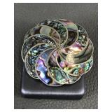 Sterling Silver & Abalone Shell Brooch Pin