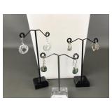Avon Sterling Silver Filigree & Turquoise Earrings