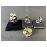 Avon Gold Tone Sz 8 Animal Ring & More