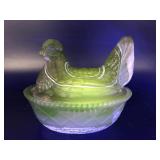 Westmoreland Glowing Manganese Hen On Nest