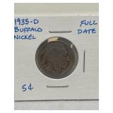1935d Buffalo Nickel